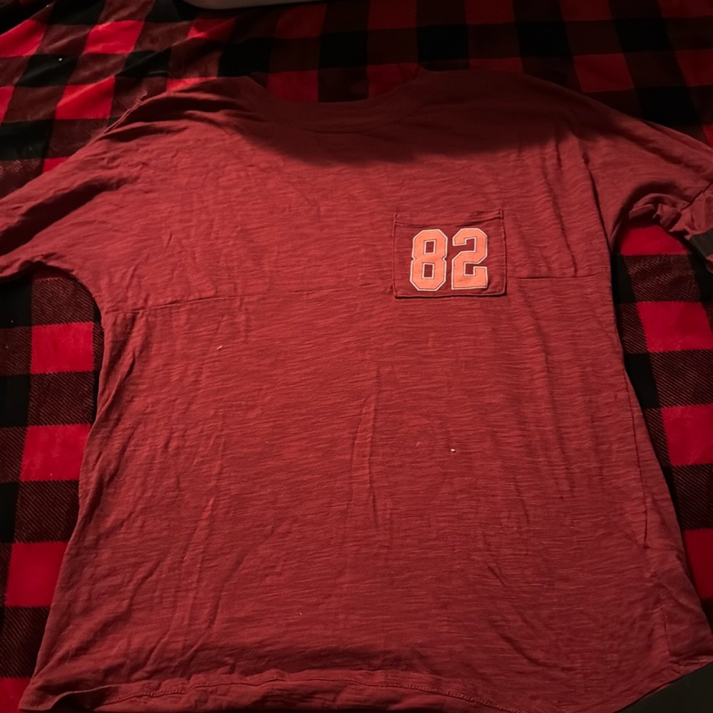 Burgundy long sleeve shirt
